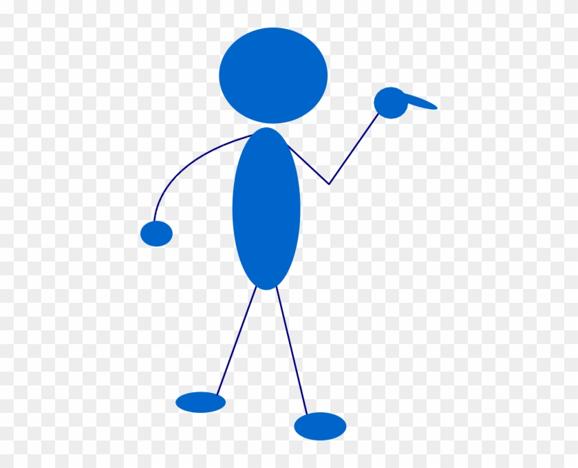 Stickman Point Clip Art - Clipart Man Pointing #861682