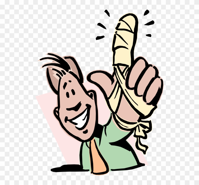 Pointing Finger Clip Art At Clker - Finger With Bandage Cartoon #861711