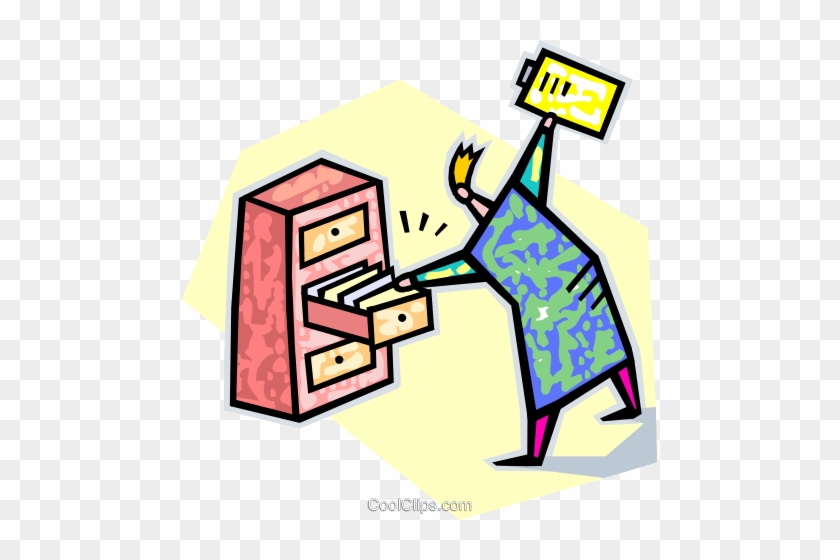 Person Going Through A Filing Cabinet Royalty Free - Person #861729