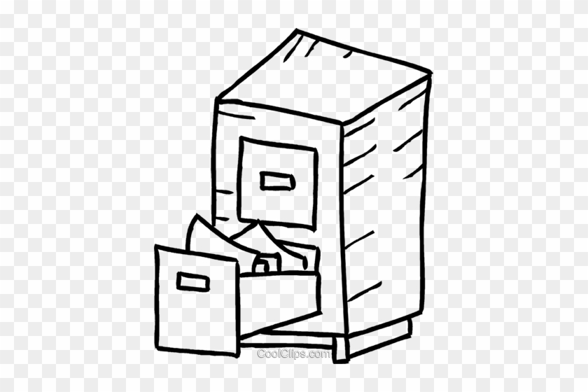 Filing Cabinets Royalty Free Vector Clip Art Illustration - Filing Cabinet #861730