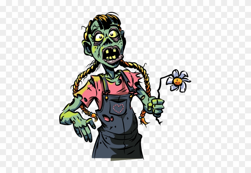 Zombie Girl - Cute Zombie Girl Cartoon #861868