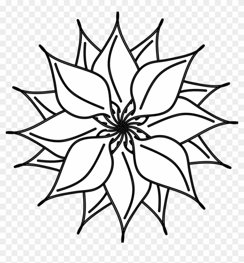 Flowers Arrangements Clipart Black And White - Black And White Flower #861939