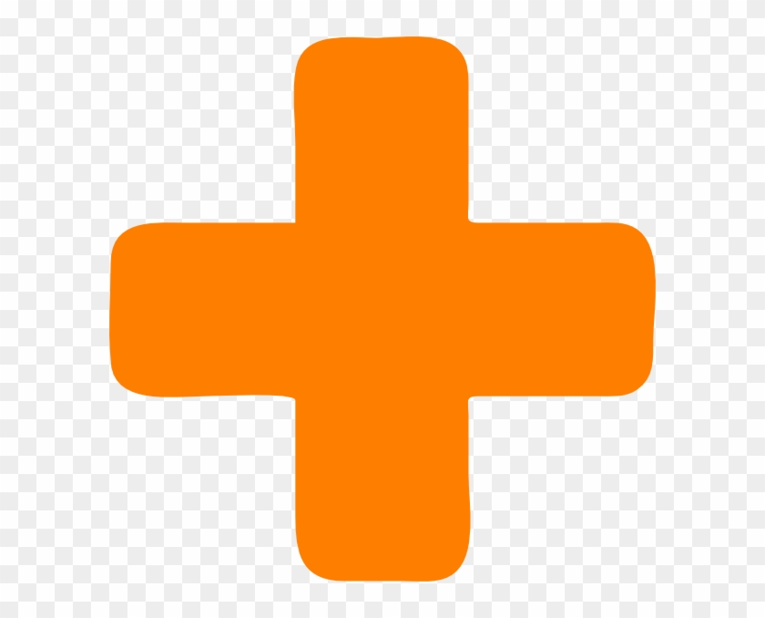 Add Button Clip Art - Orange Plus Sign Png #155833