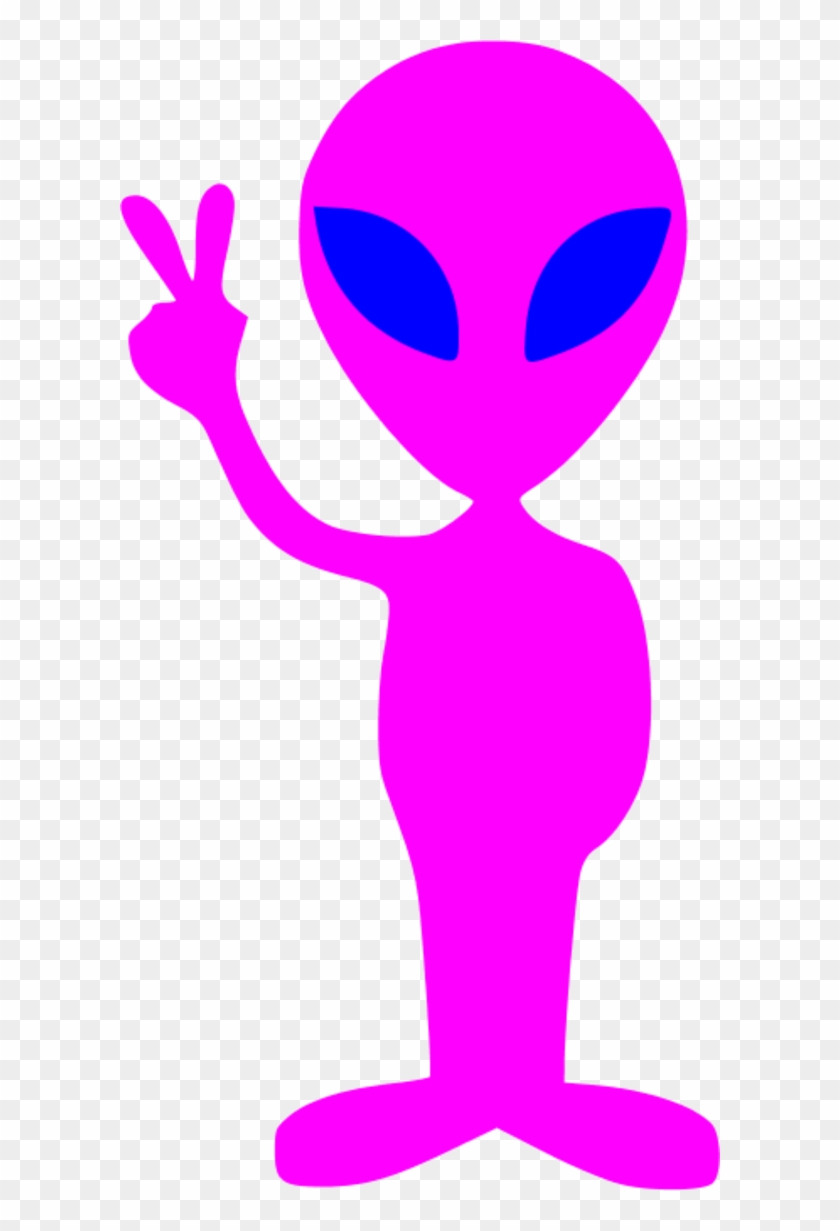 Cartoon Alien Clipart Free Download Clip Art Free Clip - Alien Holding Up  Peace Sign - Free Transparent PNG Clipart Images Download