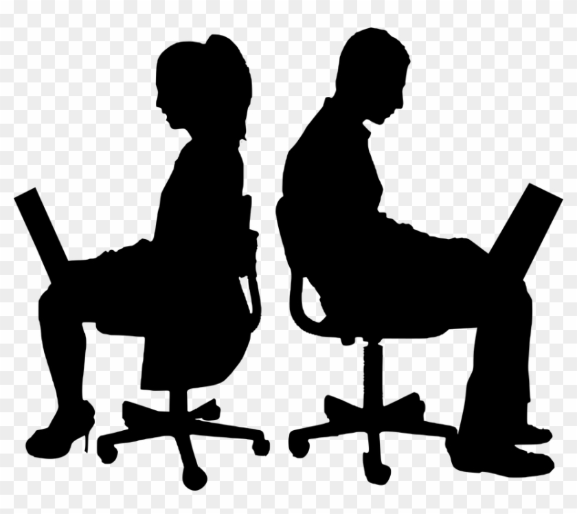 Silhouette People Writing Png #156473