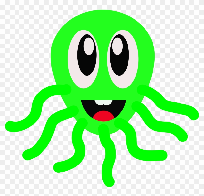 Green Clipart Octopus - Yellow Clipart Octopus #156691