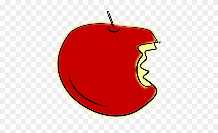 Bitten Red Apple Clipart - Apple Bitten Clipart Without Background #156763