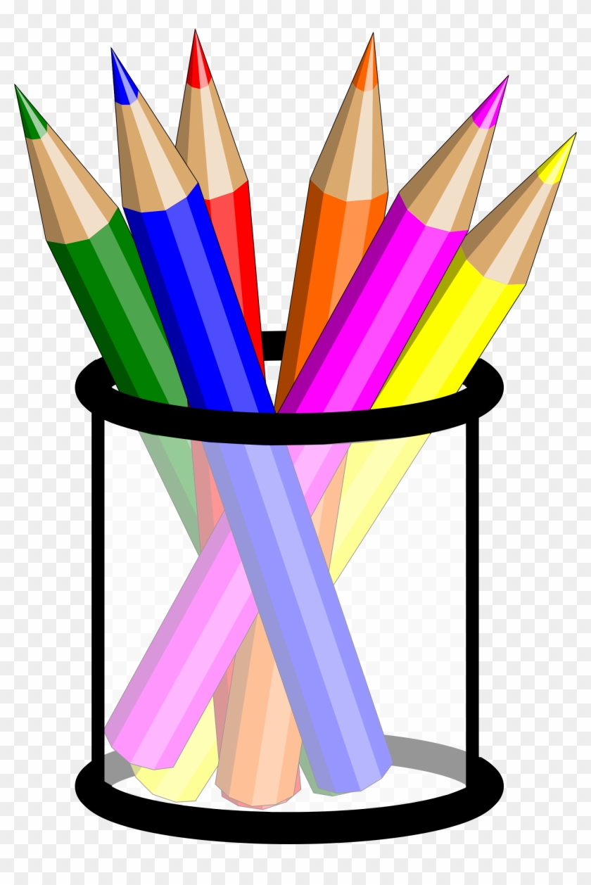 Pencils In A Cup Clipart - Colored Pencils Clipart Png #157006