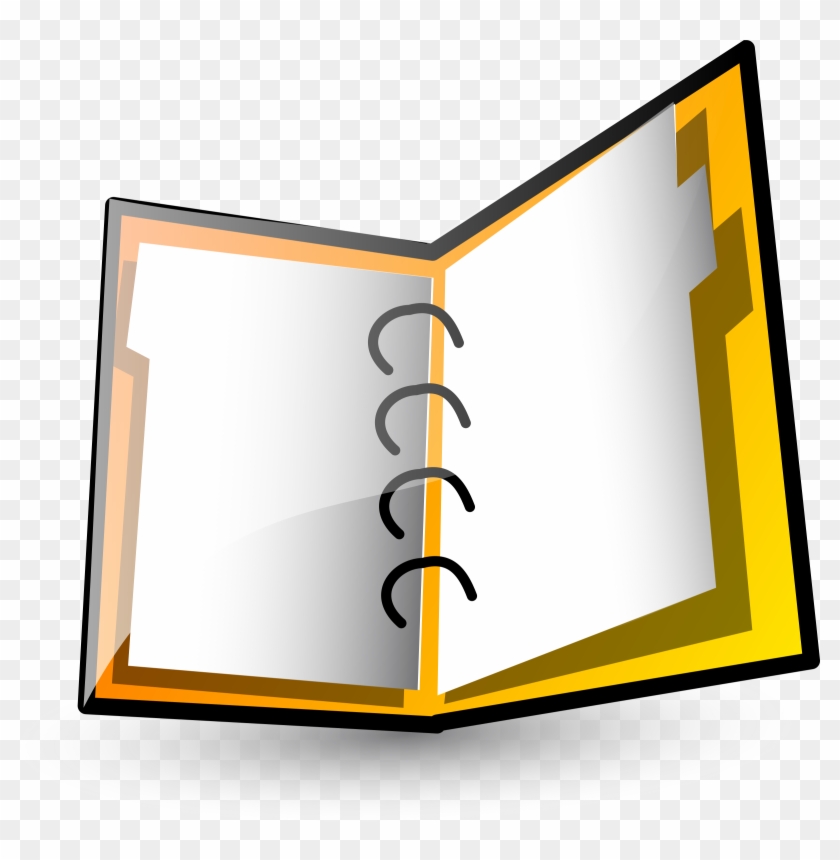 Book Notebook, Folder, Paper, Office, Open, School, - Binder Clip Art #157011