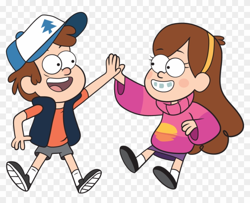 Beautiful High Five Clipart Free 16576 Clipartio Kids - Gravity Falls Dipper Y Mabel Png #157391
