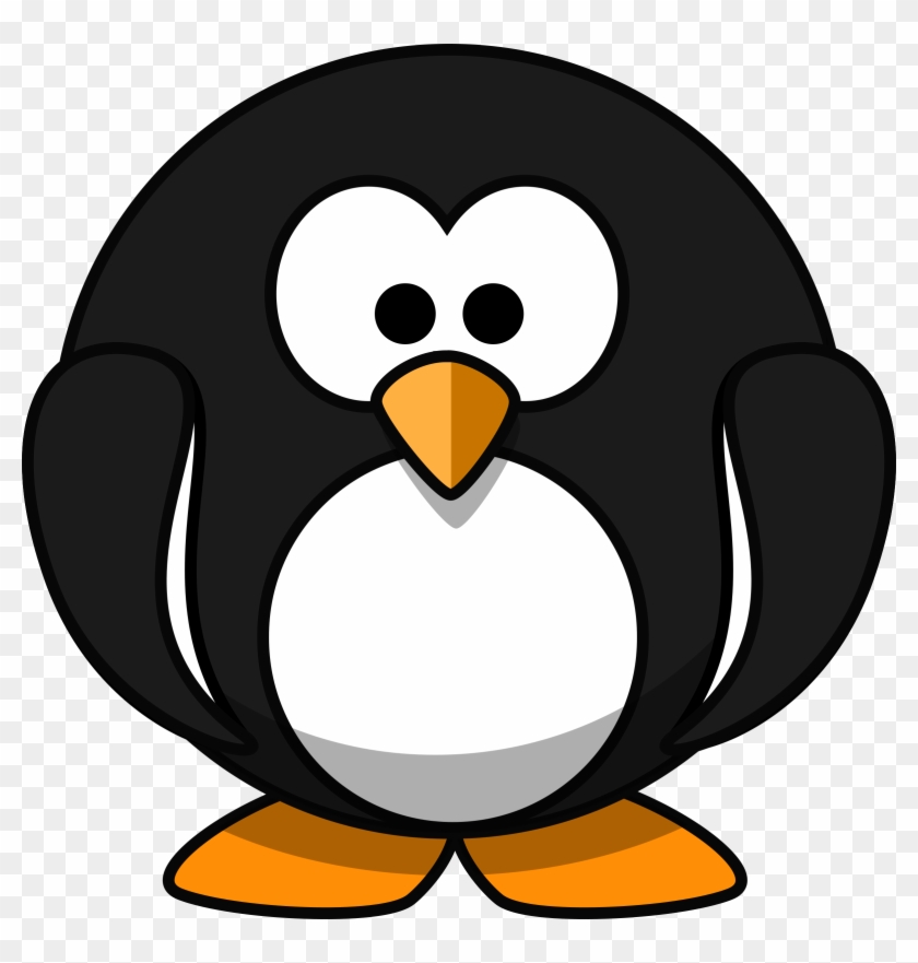 Round Cartoon Penguin #157434