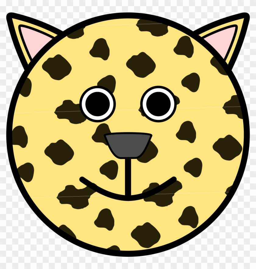Leopard Animal Clipart Leopard1 Animal Clipart - Custom Cartoon Cheetah Face Throw Blanket #157799