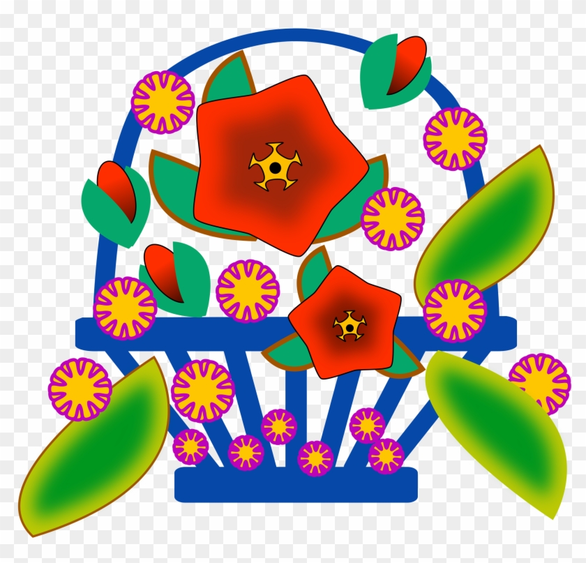Big Image - Clipart Flowers In Basket #157841