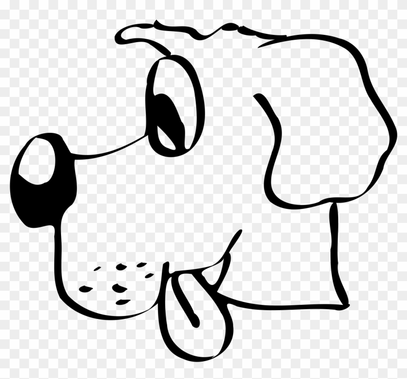 How To Draw A Dog In Black Out Line - Outline Of A Dog #157851