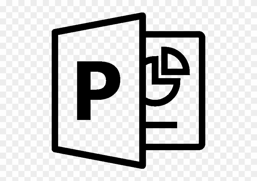 Logos Power Point Icon - Powerpoint Logo Black And White #158203