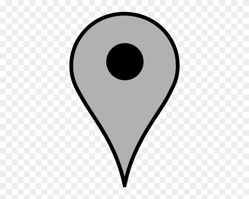 Map Pin Gray Clip Art At Clker - Google Maps Marker Grey #158877