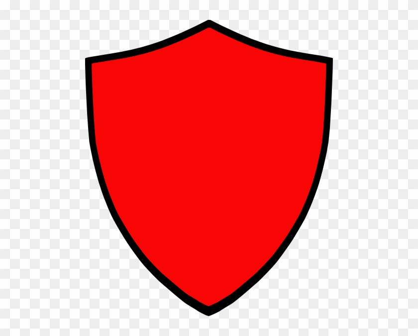 Shield-red Clip Art At Clker - Red Shield Logo Vector #158881