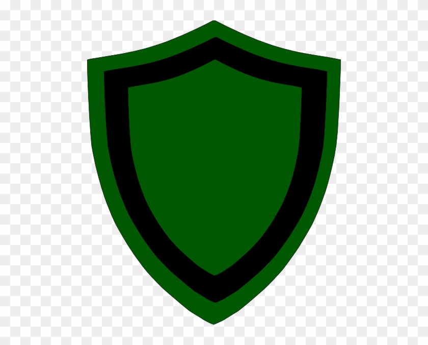 Green Black Shield Clip Art At Clker - Black And Green Shield #158956