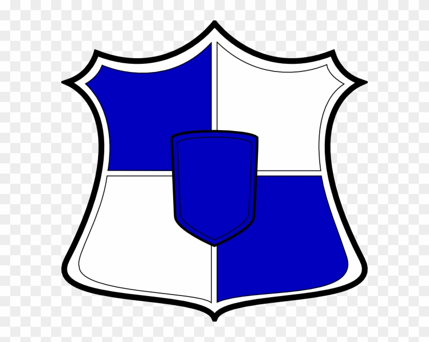 Shield Blue White Clip Art - Blue And White Shield Logo #158972
