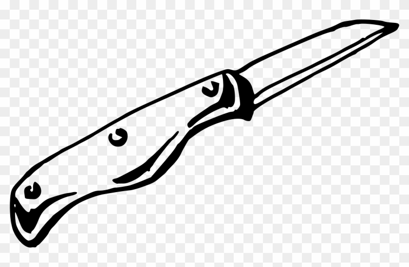 Dagger Clipart Black And White - Black And White Image Of Knife #158998