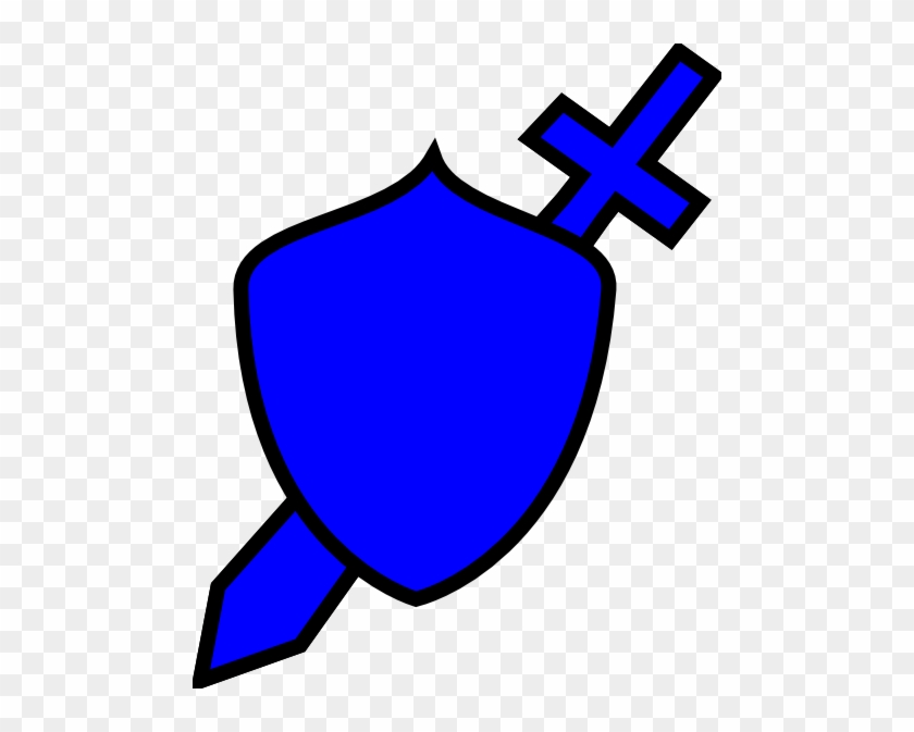 Royal Blue Sword And Shield Clip Art - Blue Sword And Shield #159097
