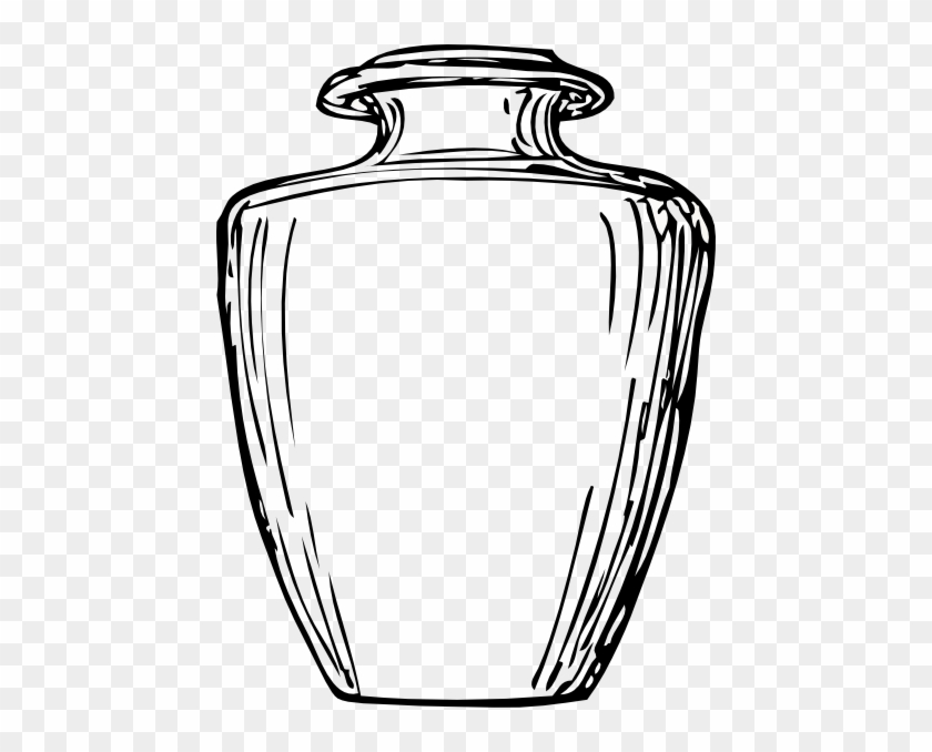 Black & White Greek Jar Svg Clip Arts 450 X 598 Px - Clay Black And White #159139