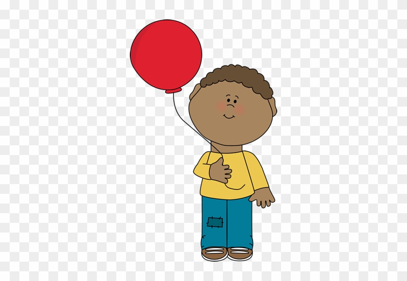 Boy Holding A Balloon Clip Art - Boy With A Balloon #159167