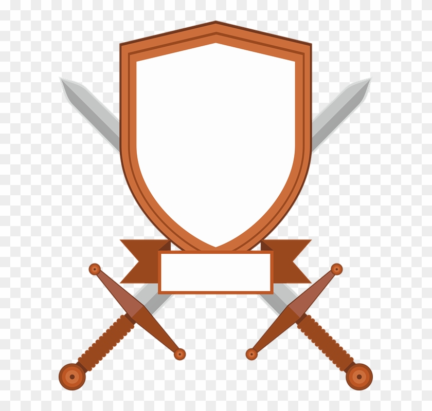 Coat Of Arms Banner Shield Harnisch Swords - Escudo Com Espada Png #159193