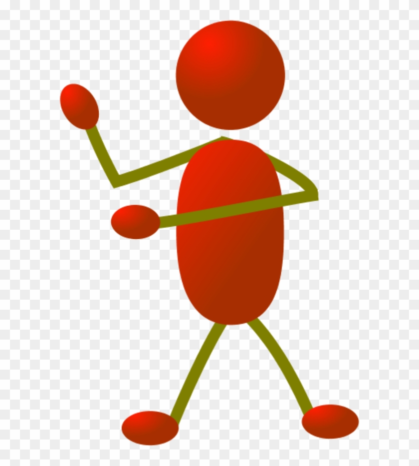 Stick Man Figure Using Arms - Clip Art #159216
