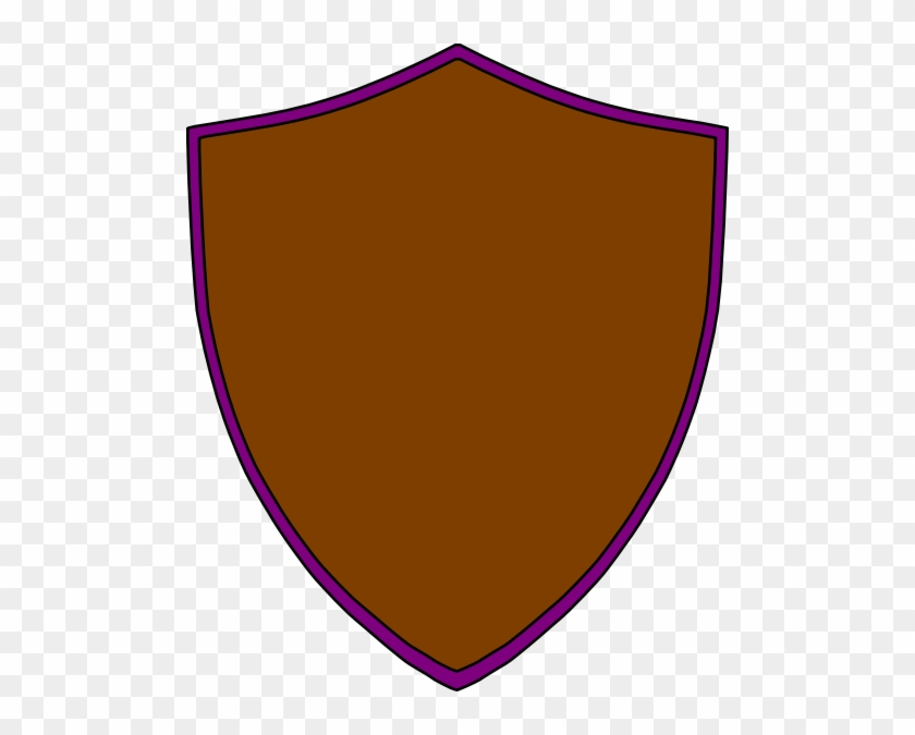 Shield-tan Clip Art At Clker - Shield Logo Brown Png #159235