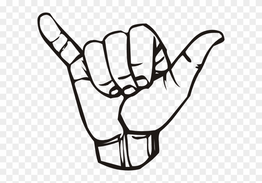 Free Vector Sign Language Y Hang Loose Clip Art - Hang Loose #159395