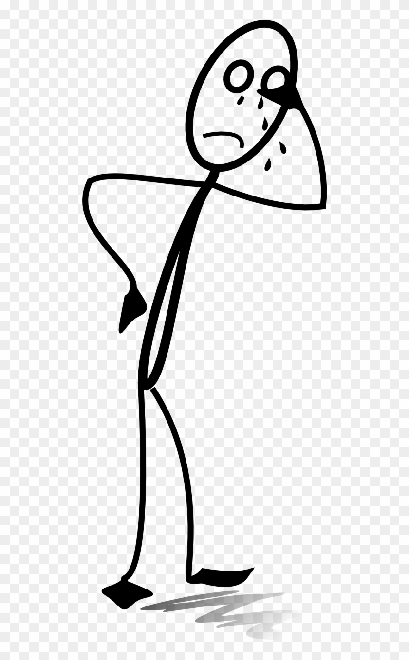 Sad - Sad Stick Figure Transparent Background #159405