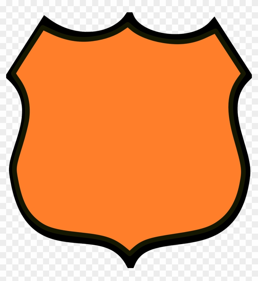 Badge Police Shield Orange - Badge #159419