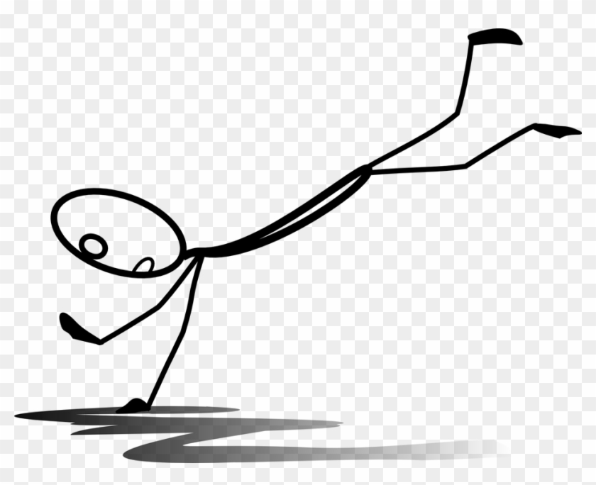 Falling Tripping Stickman Stick Figure - Fall On Outstretched Hand #159425