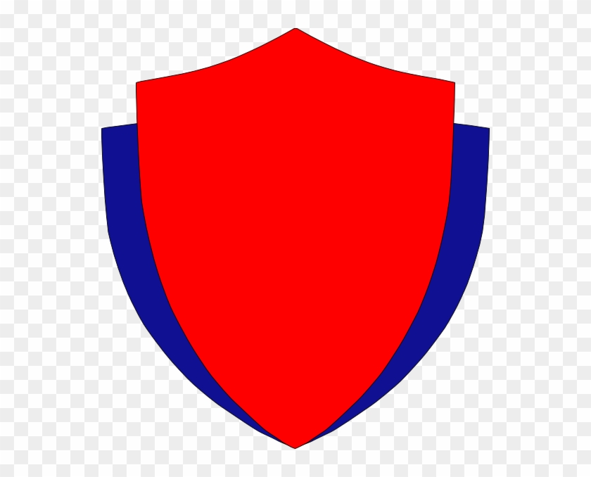 Shield Svg Clip Arts 552 X 598 Px - Blue And Red Shield Png #159431