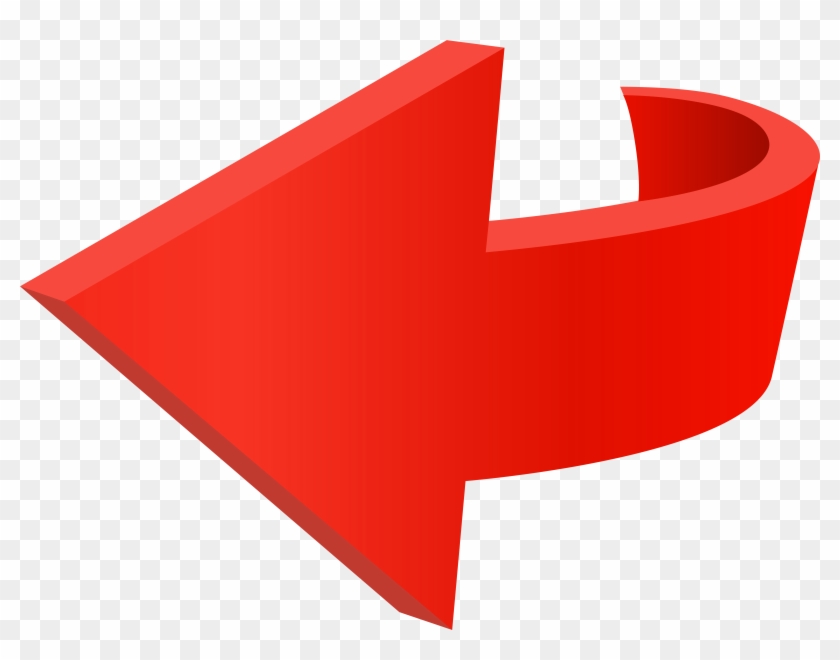 Left Red Arrow Transparent Png Clip Art Image - Roter Pfeil Png #159591