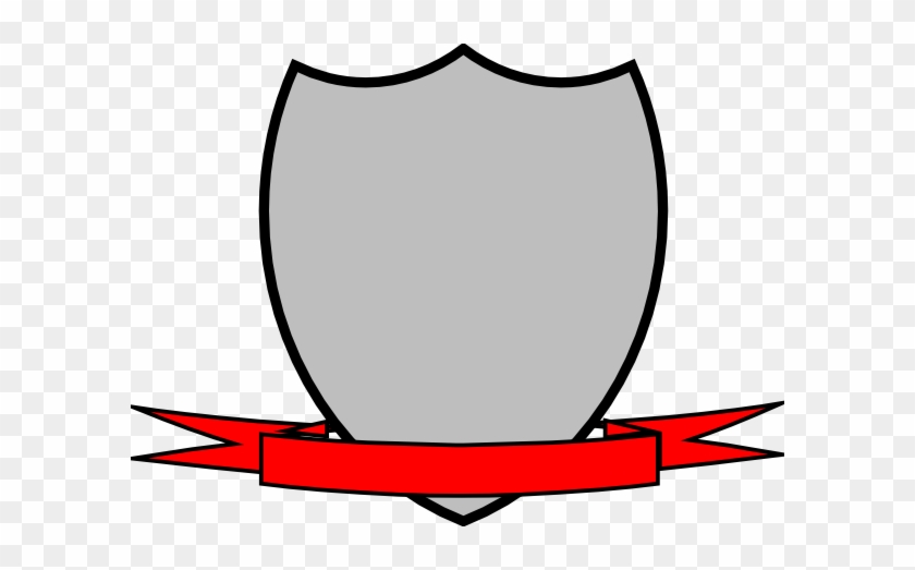 Shield Ribbon - Shield With Ribbon Vector #159584