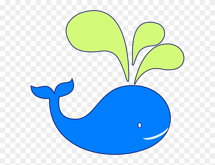 Green Whale Navy Outline - Whale Outline #160013