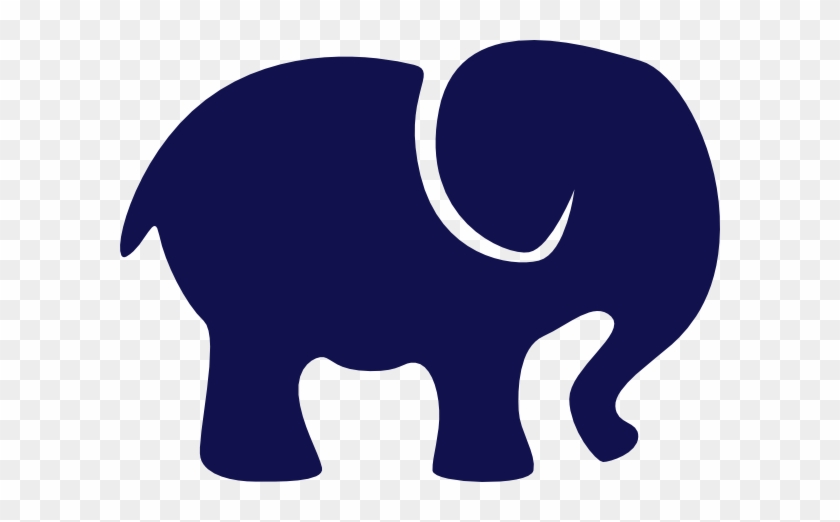 Navy Blue Elephant Clip Art #160022