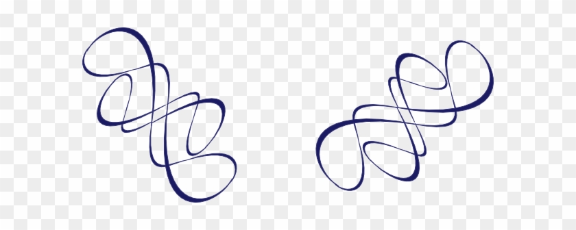 Two Navy Blue Squiggles Clip Art - Squiggles Clipart #160042
