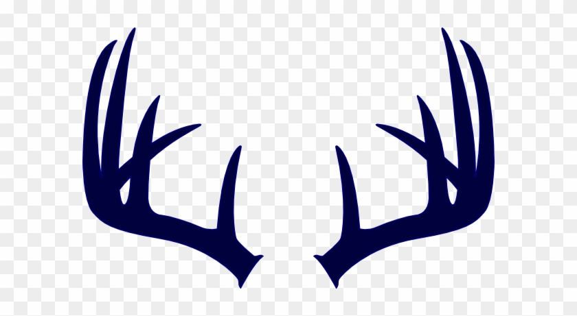 Navy Deer Antlers Clip Art At Clker - Deer Antlers Svg #160044