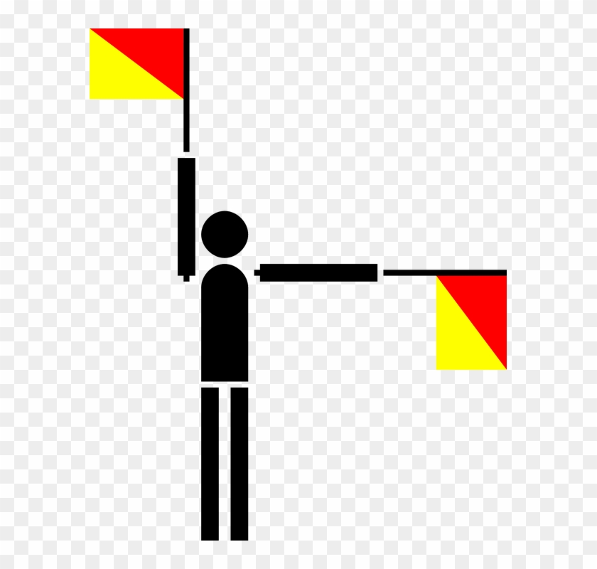 Semaphore Flag Naval J Navy Signal Sign Symbol - Semaphore Code #160231