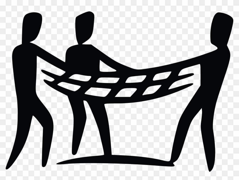 Free Clipart Of A Team Holding A Net - Safety Net Clip Art #160322