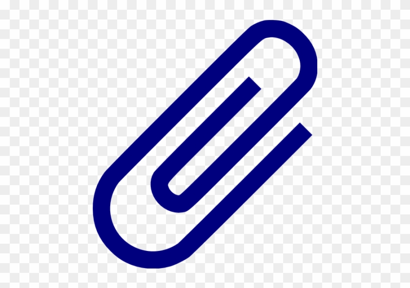 Navy Blue Paper Clip 2 Icon - File Attachment Icon Png #160316