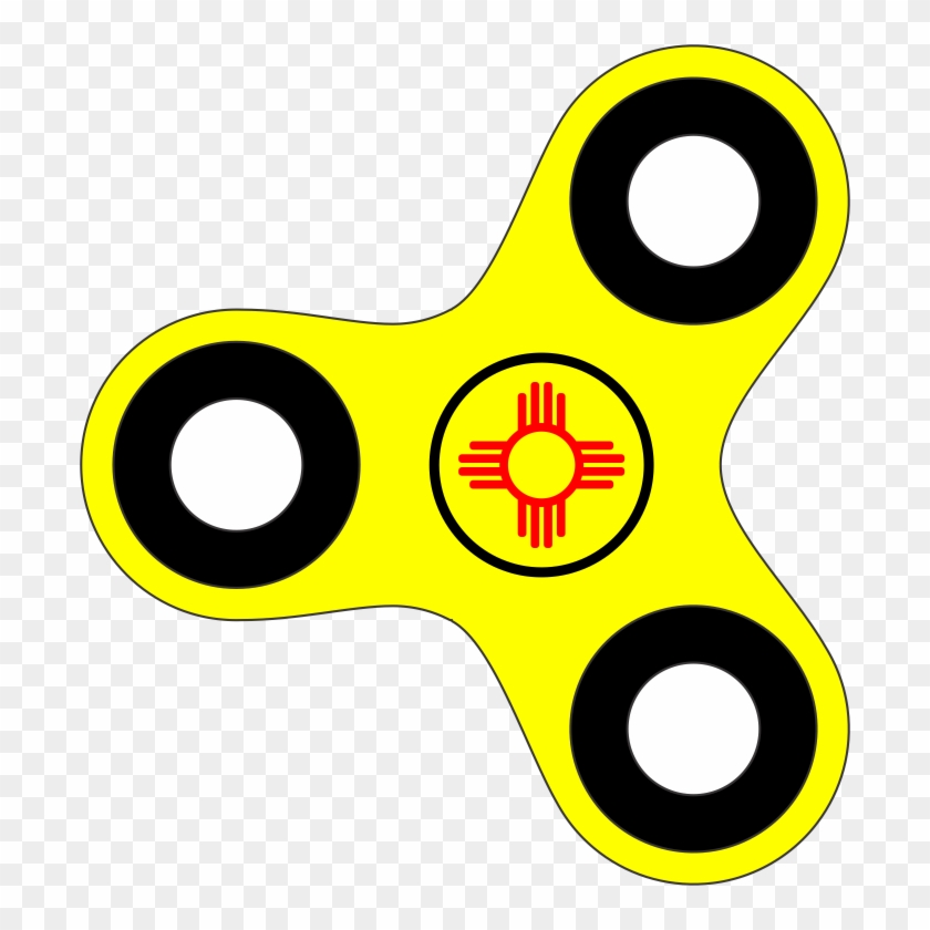 Zia Flag Fidget Spinners - Gifts From New Mexico #160512