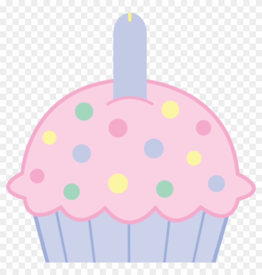 Birthday Cupcake Clipart Cute Pink Birthday Cupcake - Cupcake #160520