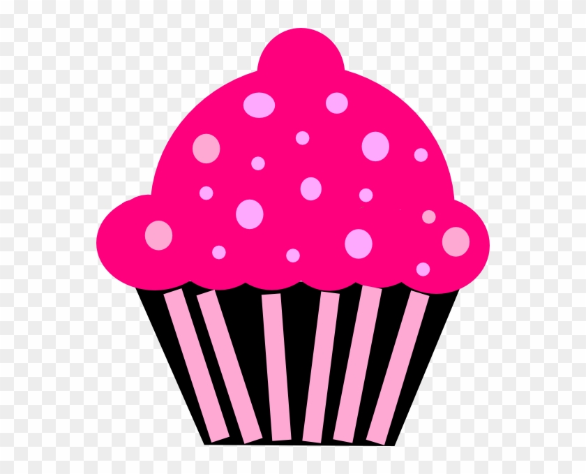 Cupcake Pink Black Clip Art - Cupcake Clip Art Pink - Full Size PNG ...