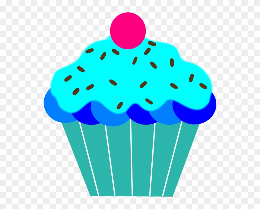 Blue Cupcake Clip Art At Clker - Blue Cupcake Clipart #160567