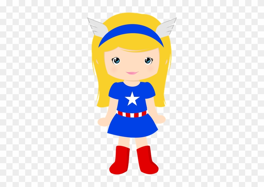 Super Girl Clipart Printable - Capitan America Girl Dibujo #160673