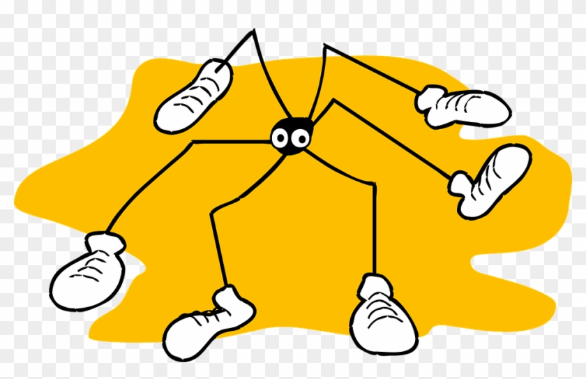 Spider, Yellow, Background, Long, Legs, Arachnid - Daddy Long Legs Cartoon #160779
